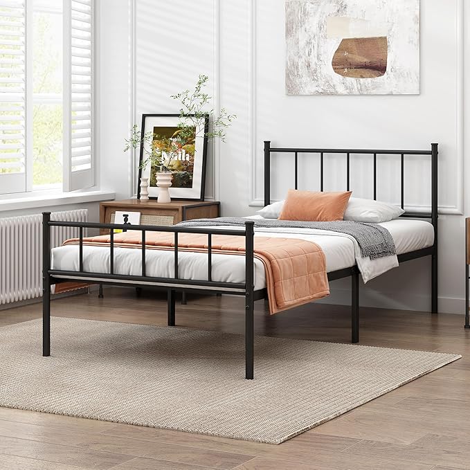 Twin XL Bed Frame-Classic Metal Platform Bed Frame, Mattress Foundation - Image 4