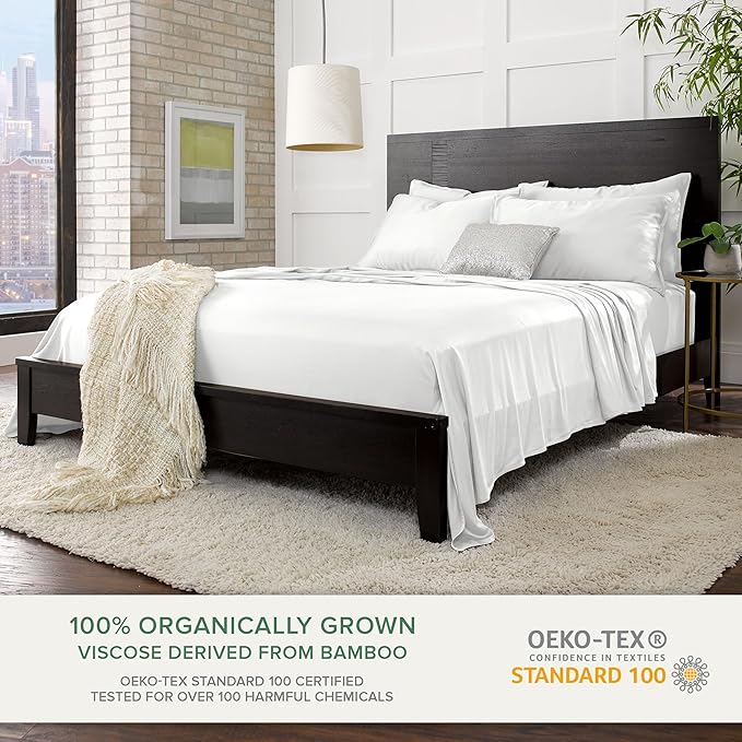 King Sheets by Pure Bamboo, Genuine 100% Organic Viscose Derived from Bamboo - Image 2