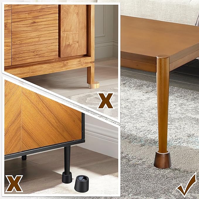 Sopicoz Wooden Furniture Risers 2 Inch Tapered Bed Risers Set of 6, Heavy Duty - Image 8
