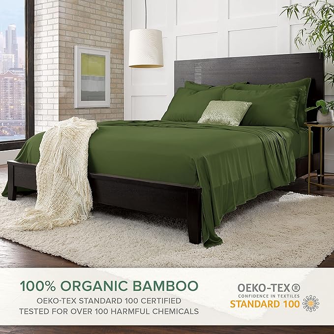 Split King Sheets by Pure Bamboo, Genuine 100% Organic Viscose Derived from - Image 2