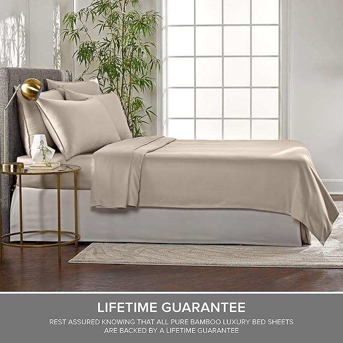 Split King Sheets by Pure Bamboo, Genuine 100% Organic Viscose Derived from - Image 4