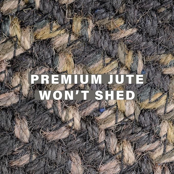 Jet Black Small Oval Rug 20x30 - Image 4