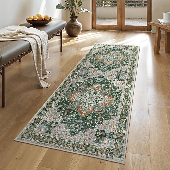 GENIMO 2x10 Runner Rugs for Hallway, Machine Washable Non Slip Vintage Rugs by GENIMO
