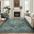 GENIMO 8x10 Area Rugs for Living Room, Machine Washable Non Slip Vintage Rugs by GENIMO