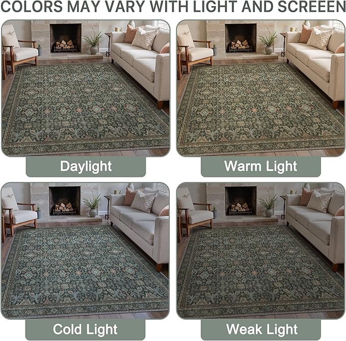 10X12 Area Rugs Machine Washable Rugs - Image 6
