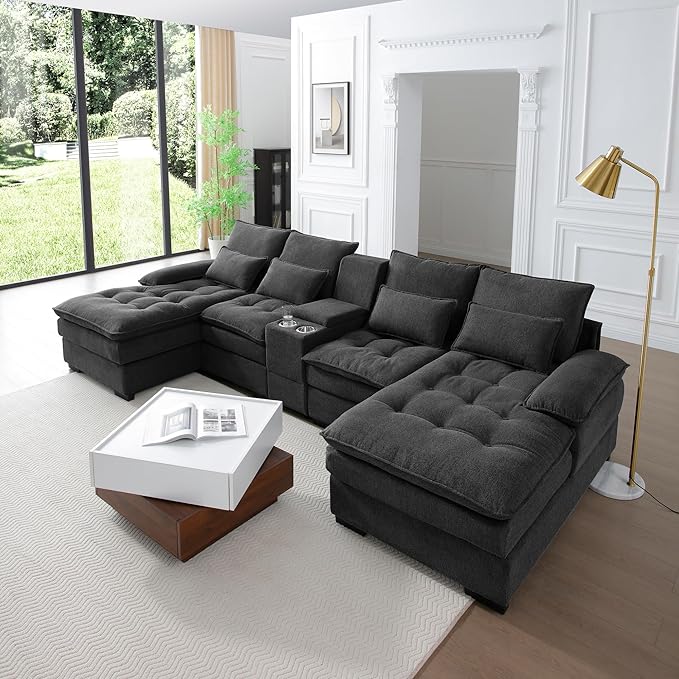 130" U-Shaped Sectional Sofa - Image 3