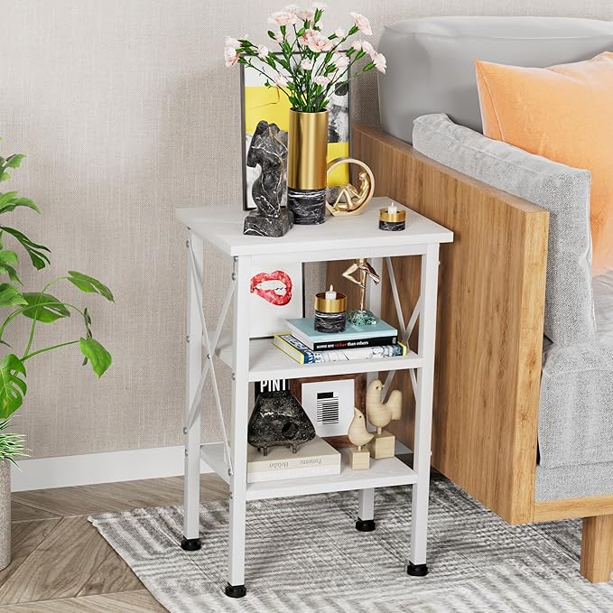VECELO Modern Nightstands X-Design Side End Table Night Stand - Image 5