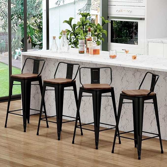 24 Inch Swivel Bar Stools Set of 2 - Image 6