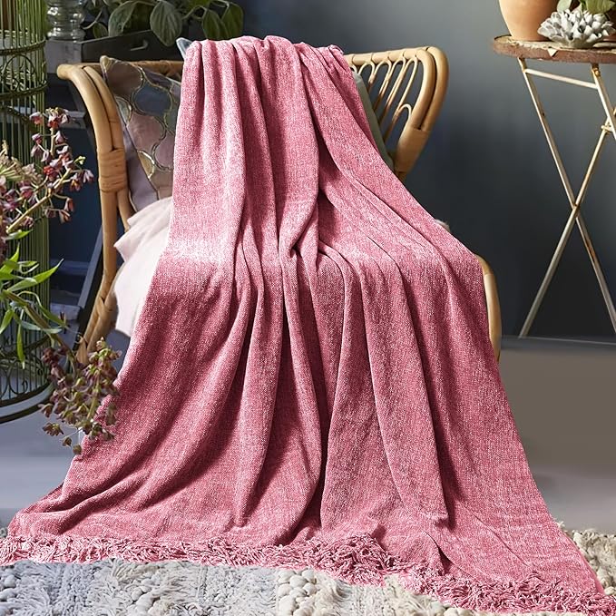 Chenille Throw Blanket for Couch 50"X 60", Soft Cozy Throws - Image 8