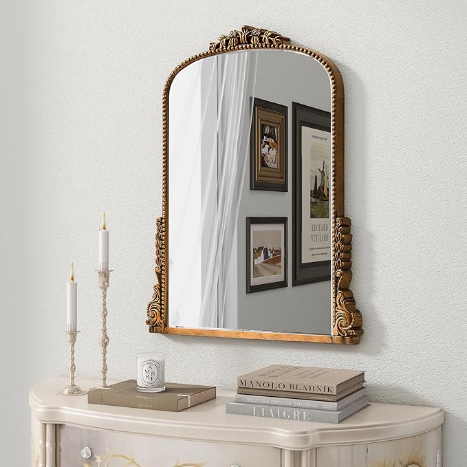SHYFOY Antiqued Wall Mirror Decorative Vintage Mirrors - Image 2