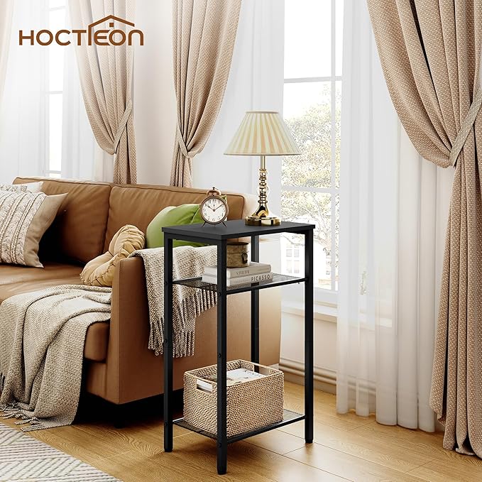 Hoctieon 3 Tier End Table, Telephone Table, Tall Side Table - Image 2