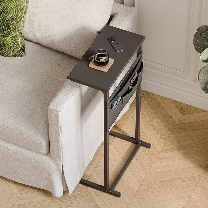 C Shaped End Table Set of 2, Side Table - Image 6