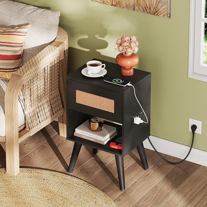 WLIVE Rattan Nightstands Set of 2 - Image 7