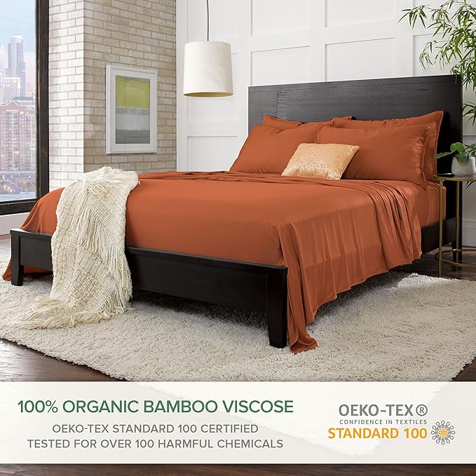 California King Sheets by Pure Bamboo, Genuine 100% Organic Viscose Derived - Image 2