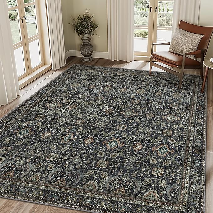 9X12 Area Rugs Machine Washable Rugs by BESBLEE