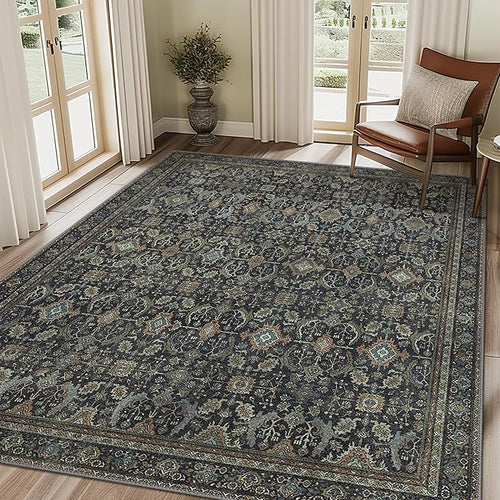 10X14 Area Rugs Machine Washable Rugs by BESBLEE