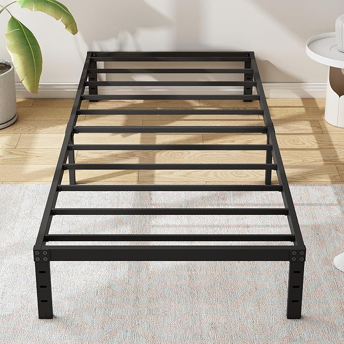 12 Inch Twin Bed Frames, Heavy Duty Metal Bed Frame Twin Size, No Box Spring by Cieemine