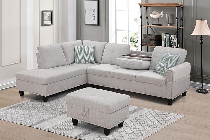 Ball & Cast 98" L Shaped Sectional Couch - Image 4