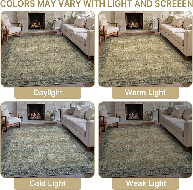 10X12 Area Rugs Machine Washable Rugs - Image 7