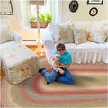 Homespice Azalea Multicolor Oval Braided Rugs, 8x10' by Homespice