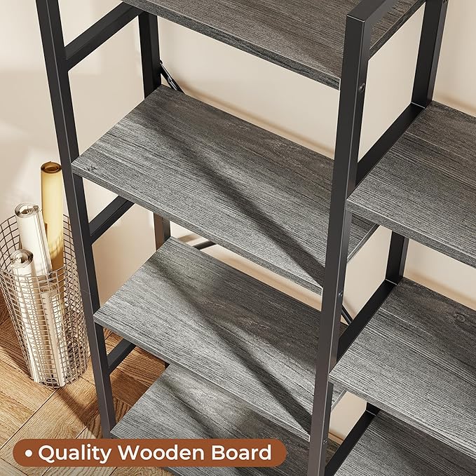SUPERJARE Triple 4 Tier Bookshelf, Bookcase - Image 6