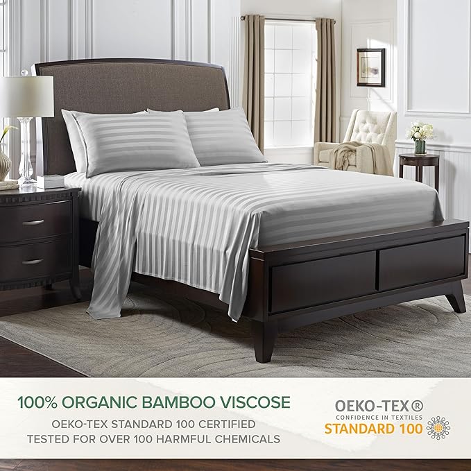 Twin Sheets by Pure Bamboo, Genuine 100% Organic Viscose Derived from Bamboo - Image 2