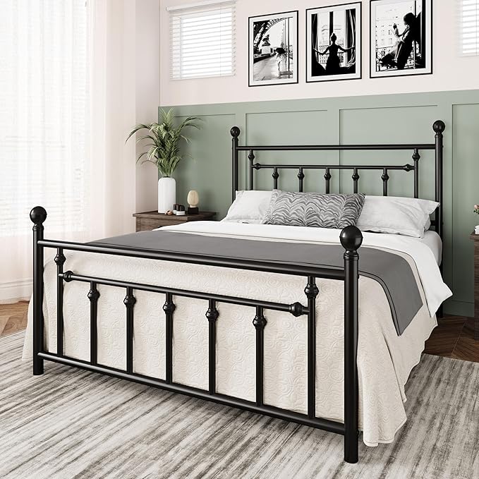 Allewie 14 Inch Queen Size Metal Platform Bed Frame - Image 3