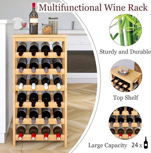 24 Bottles Floor Wine Rack - Image 2