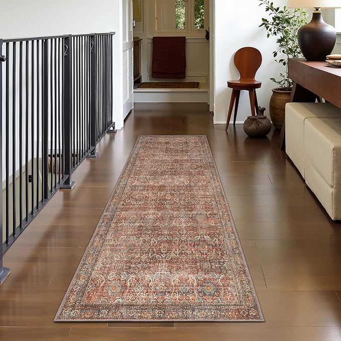GENIMO 2x7 Runner Rugs for Hallway, Machine Washable Non Slip Vintage Rugs - Image 2