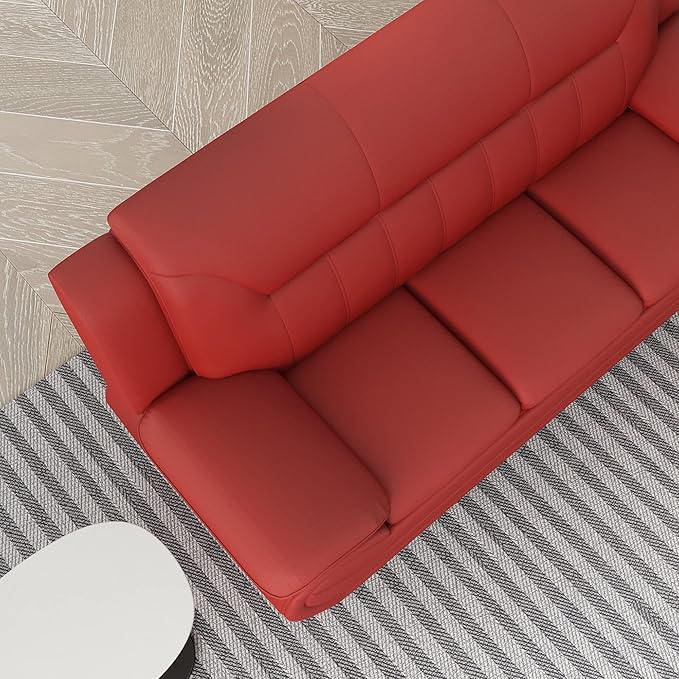 Container Furniture Direct Michael Modern Faux Leather Upholstered Stainless - Image 11