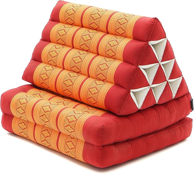 LEEWADEE 2-Fold Mat with Triangle Cushion – Comfortable TV Pillow, Foldable - Image 2