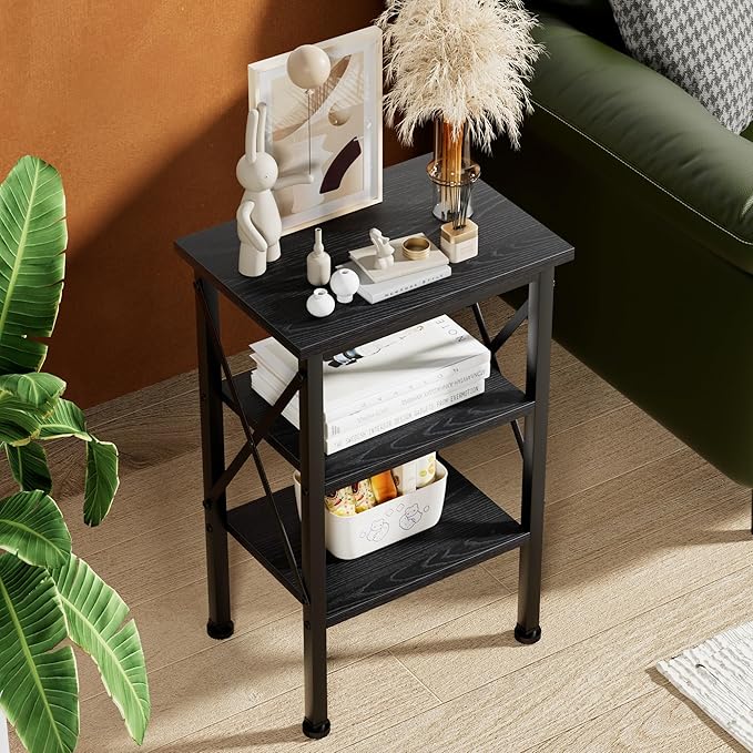 VECELO Modern Nightstands X-Design Side End Table Night Stand - Image 5