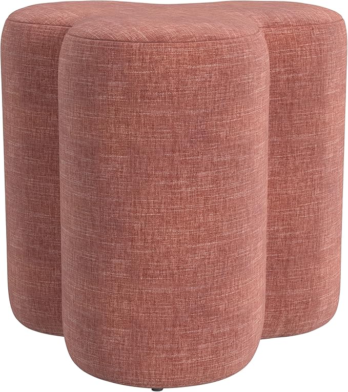 HomePop Upholstered Clover Shaped Ottoman Home Décor|Foot Rest Ottoman by HomePop