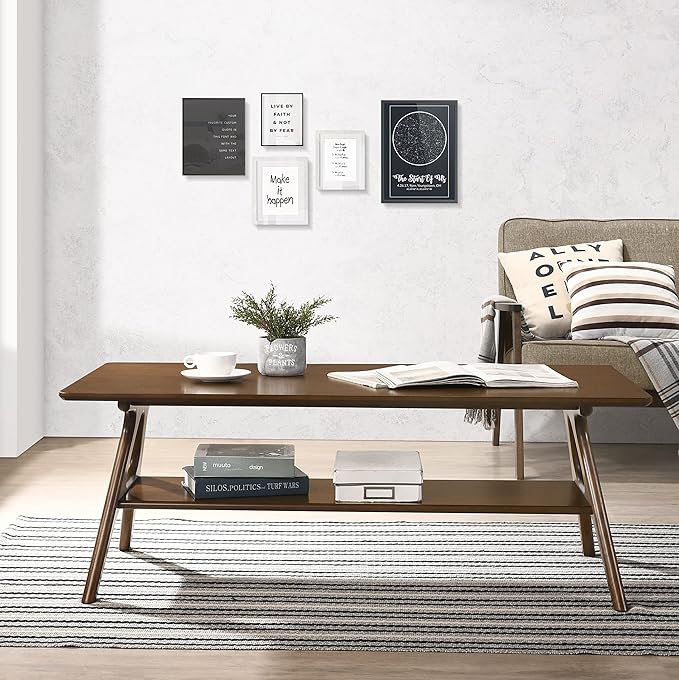 Arona Mid-Century Modern Wood Coffee Table by RoundhillFurniture