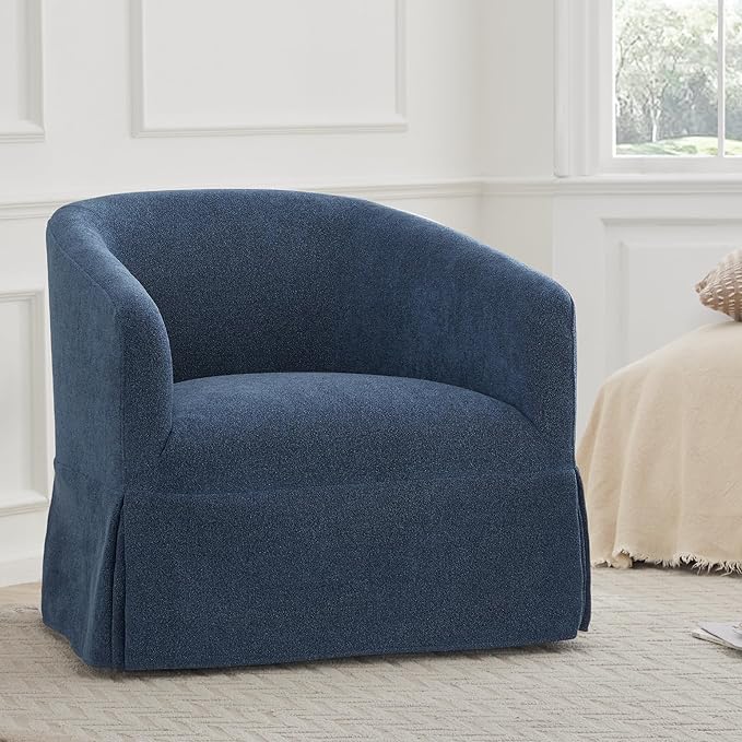 Swivel Accent Chair Set of 2, 360 Degree Performance Fabric Armchair Modern - Image 7