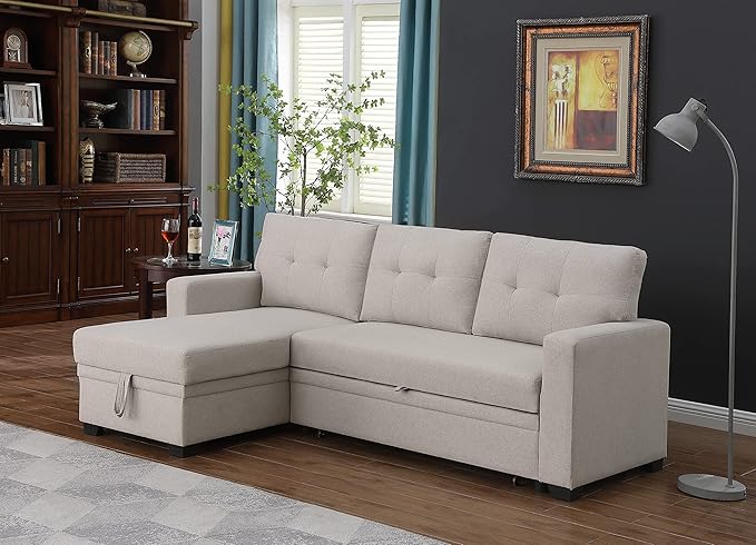 Devion Furniture Meridian 4-in-1 Convertible L Shaped Couch by DevionFurniture