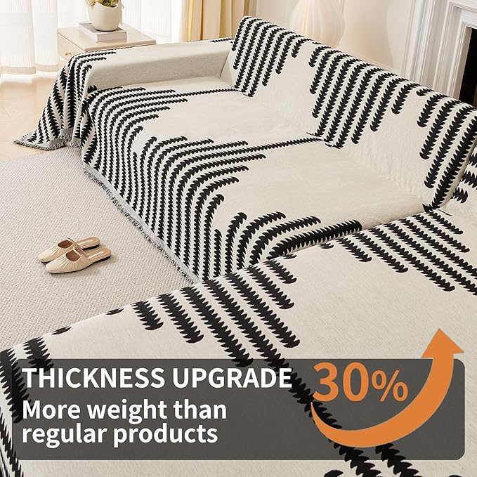 HAOMAIJIA Boho Sofa Covers for 3 Cushion Couch - Image 3