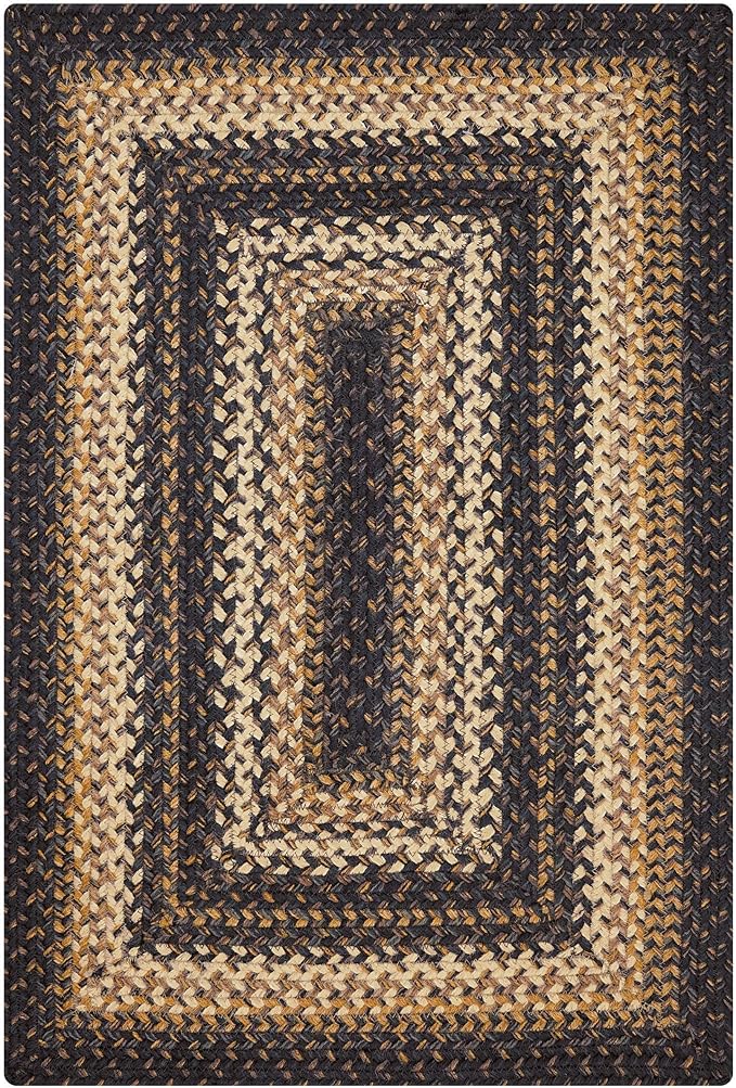 Homespice Kilimanjaro Jute Black Braided Area Rug 4x6' - Image 8