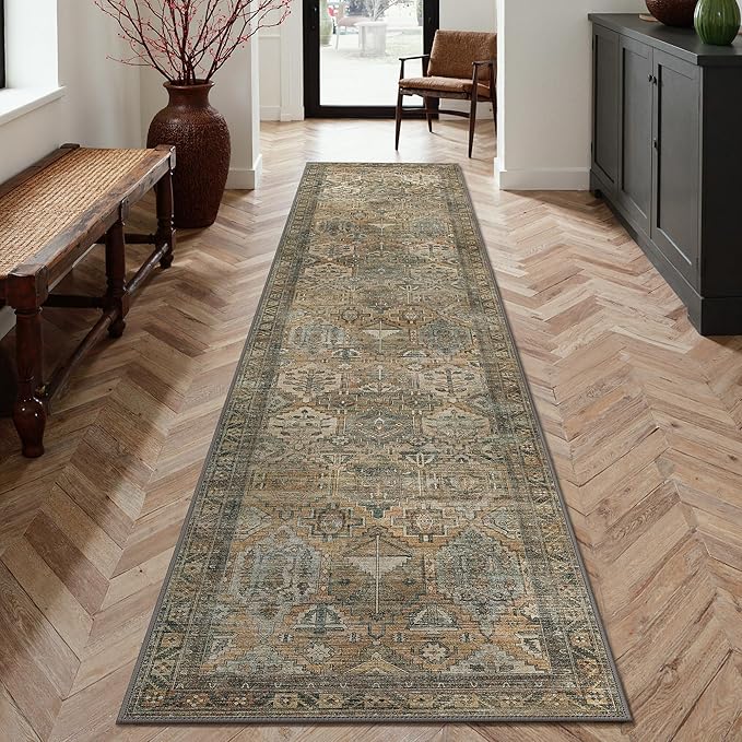 GENIMO 2x6 Runner Rugs for Hallway, Machine Washable Non Slip Vintage Rugs - Image 2