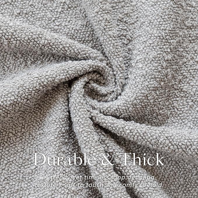 Foindtower Set of 2, Decorative Textured Boucle Throw Pillow Covers Accent - Image 2