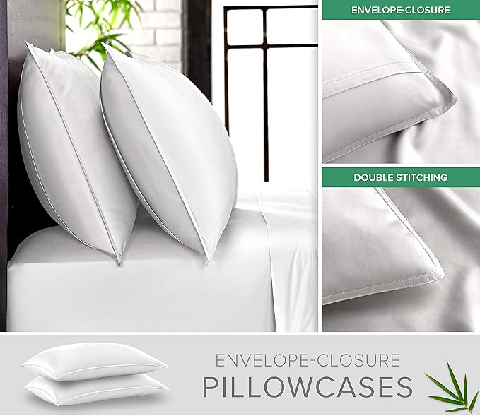 Split King Sheets by Pure Bamboo, Genuine 100% Organic Viscose Derived from - Image 3