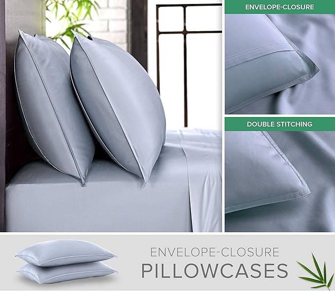 King Sheets by Pure Bamboo, Genuine 100% Organic Viscose Derived from Bamboo - Image 3