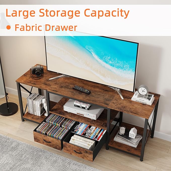 TV Stand with Fabric Drawer - Image 7
