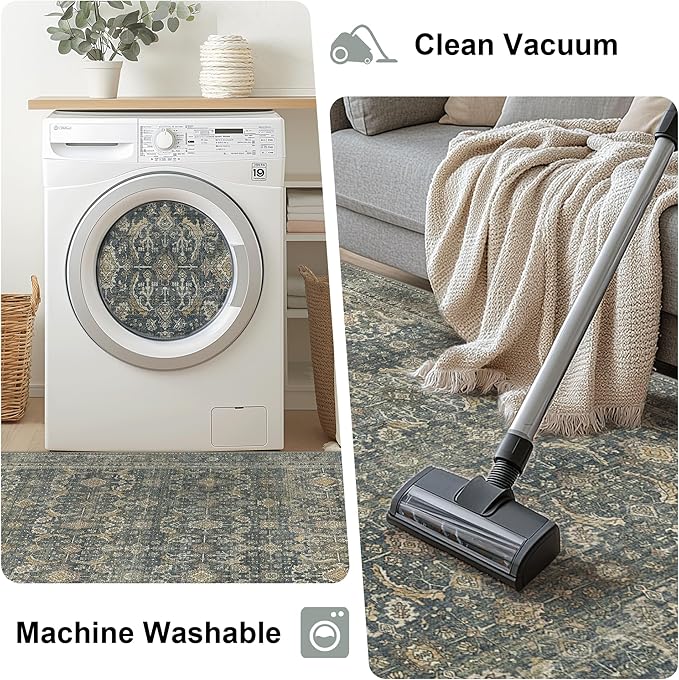 2X10 Area Rugs Machine Washable Rugs - Image 6