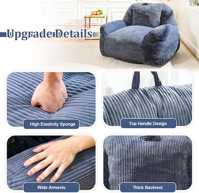 Bean Bag Chair, Faux Fur Bean Bag Chairs - Image 5