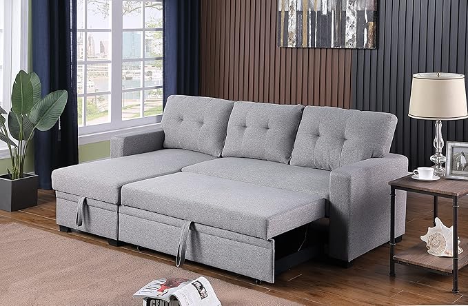 Devion Furniture Garisa 4-in-1 Convertible L Shaped Couch by DevionFurniture
