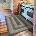 Flint Hill Grey Small Braided Rugs, 2x3' Rectangle by Homespice