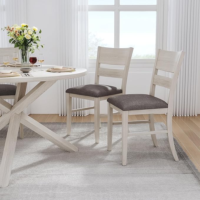 Peatuk Solid Wood Dining Chair Set of 2, Part of Dining Table Set, Mix and - Image 6