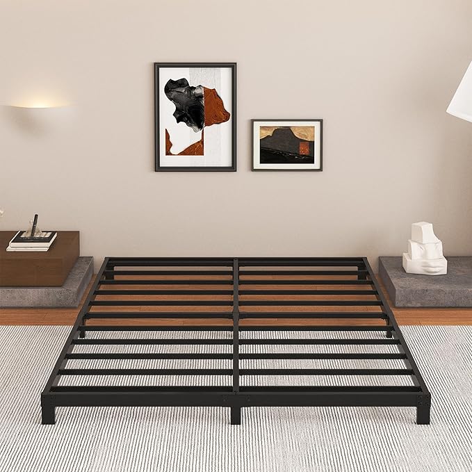 5 Inch Low Bed Frame Full, Heavy Duty Full Size Bed Frame Low Profile, No Box by Cieemine