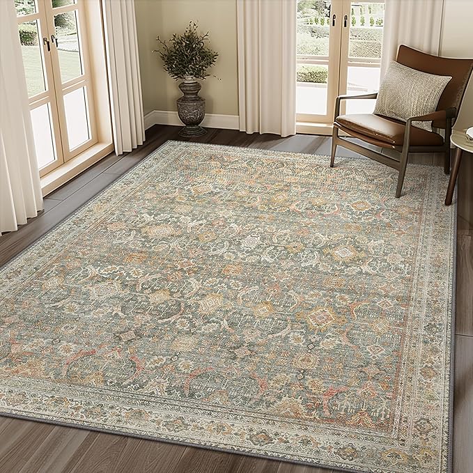 8X10 Area Rugs Machine Washable Rugs by BESBLEE
